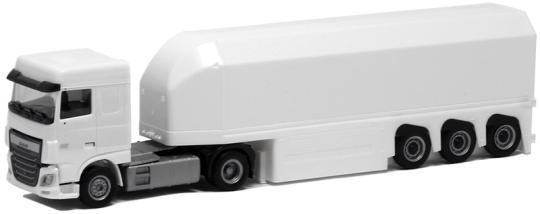 Herpa LKW DAF 105 XF SC Innenlader-SZ neutral weiß 