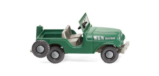 Wiking PKW Jeep W & W Holzbau 