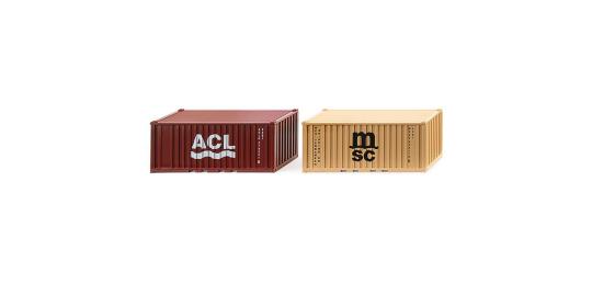 Wiking Zurüstteil Zubehörpackung Container 2x20ft ACL MSC 001826 