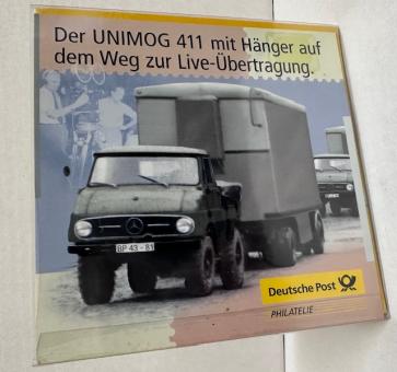 Brekina MB Unimog 411 mit Anhänger 50 Jahre Dt.Fernsehen 