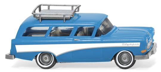 Wiking PKW Opel Caravan '57 - hellblau/weiß 