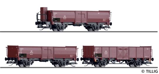 Tillig Güterwagenset DB 3x offenen Güterwagen mit Steinkohle 