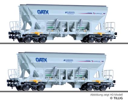 Tillig Güterwagenset GATX/EUROVIA aus 2 Selbstentladewagen F 