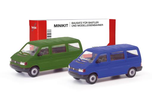 Herpa MiniKit VW T4 Bus olivgrün/ultramarinblau 