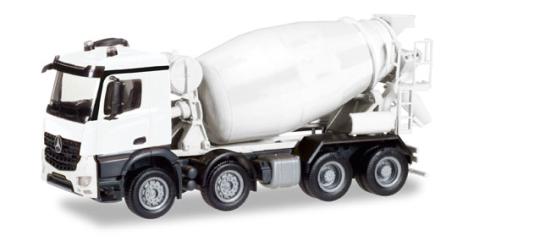 Herpa Minikit MB Arocs M Betonmischer-LKW weiß 