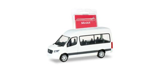Herpa Minikit Mercedes Sprinter \'18 Bus Hochdach weiß 013468 