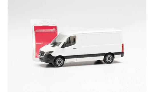 Herpa Minikit MB Sprinter \'18 Kasten Kasten Flachdach weiß 013871 