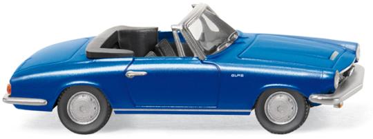 Wiking PKW Glas 1700 GT Cabrio blau 