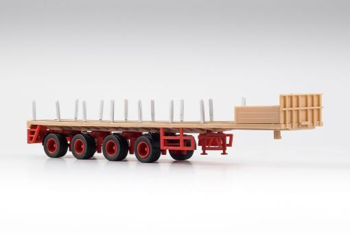 VK Modelle Ballast-Trailer 4achsig, BEIGE-ROT 