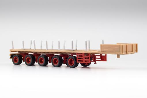 VK Modelle Ballast-Trailer 5achsig, BEIGE-ROT 