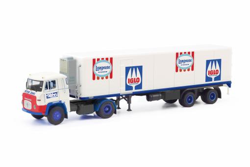 Modellbau Schwarz LKW Scania Vabis LB 76 Kühl-KSZ Peter John 