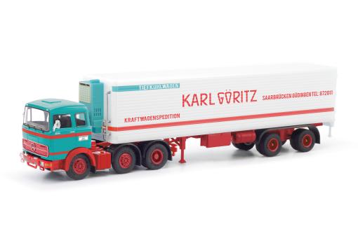 Modellbau Schwarz LKW MB LPS 2032 Kühl-KSZ Karl Görit 026437 