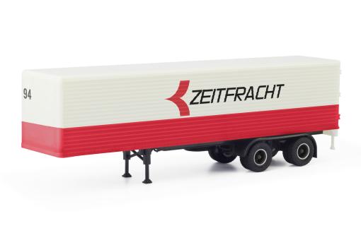 Modellbau Schwarz LKW Kofferauflieger Zeitfracht 026451 