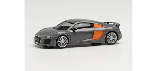 Herpa PKW Audi R8 V10 Plus ® nardograu / Blade orange 028516 