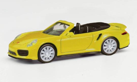 Herpa PKW Porsche 911 Turbo Cabrio racinggelb 028929 