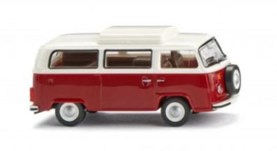 Wiking VW T2b Campingbus - rubinrot/weiß 