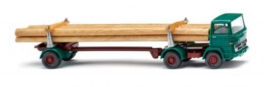 Wiking LKW MB 1317 Langholztransporter-Sz grün 