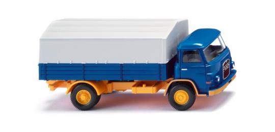 Wiking LKW MAN 415 Pritschen-LKW blau/melonengelb 041102 