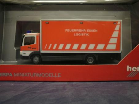 Herpa MB Atego 04 Koffer-LKW Ladebordw Feuerwehr Essen 