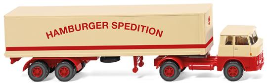 Wiking LKW Henschel HS 14/16 Koffer-SZ Hamburger Spedition 