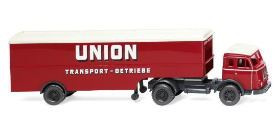 Wiking LKW Henschel HS 165T Koffer-SZ Union Transport-Betrie 