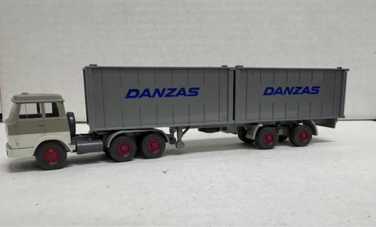 Wiking LKW Hanomag Henschel Cont-SZ Danzas stahlgrau 