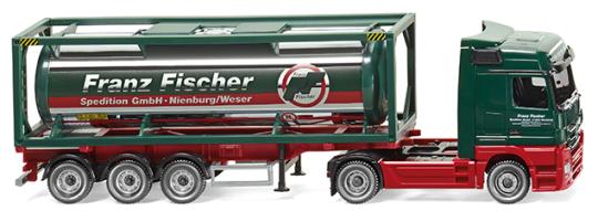 Wiking LKW MB Actros MP3 LH 30\' Tank-Cont-SZ Franz Fischer 053603 