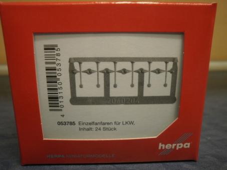Herpa Z Zubehör LKW Einzelfanfaren, 24 Stück 053785 