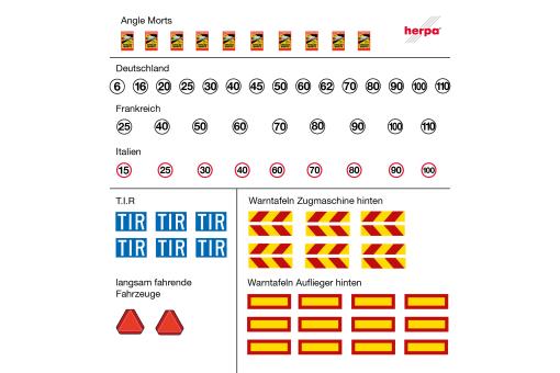 Herpa Z Zurüstteil Aufklebebogen m. Schildern 034876 