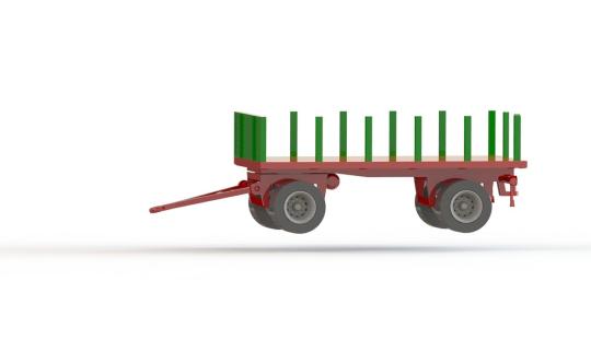 VK Modelle Rungenwagen grün-rot, Fertigmodell 
