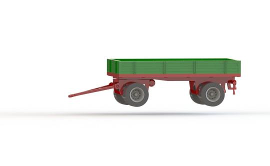 VK Modelle Pritschenwagen (niedrig) grün-rot, Fertigmodell 06144 