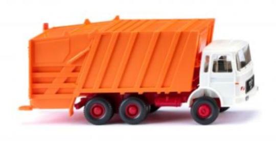 Wiking LKW MAN F7 Pressmüllwagen weiß/kommunalorange 