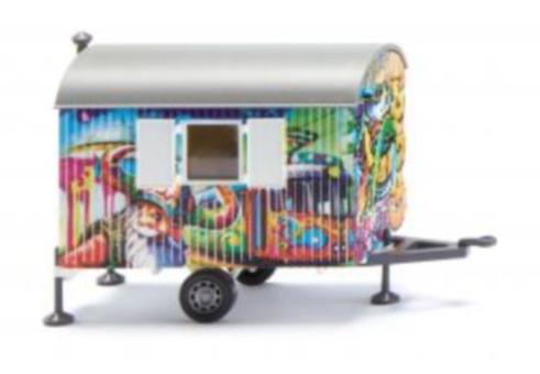 Wiking Bauwagen mit Graffiti 