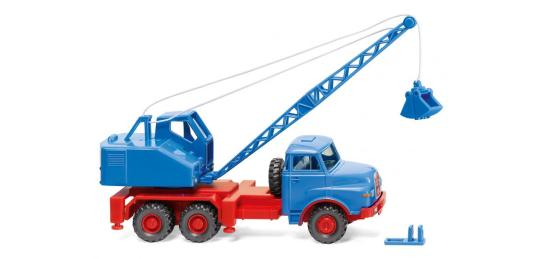 Wiking LKW MAN Hauber Kranwagen (Fuchs) - himmelblau 066206 