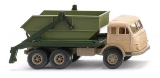 Wiking LKW Henschel HS 3-180 Absetzkipper beige 