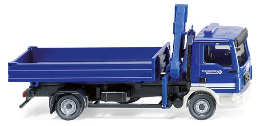Wiking LKW MAN TG-L Pritschen-LKW mit Ladekran THW 