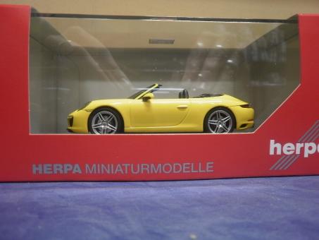 Herpa 1:43 PKW Porsche 911 Carrera Cabriolet 991 II, racing 