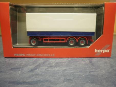 Herpa HZ Planen-Anhänger blau/weiß 3achs 076852 