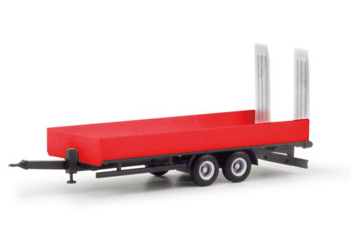 Herpa HZ LKW Tieflade-Tandemanhänger weiß 076913 