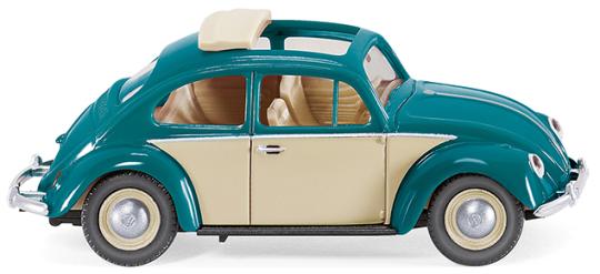 Wiking PKW VW Käfer 1200 mit Faltdach türkis/elfenbeinbeige 079435 