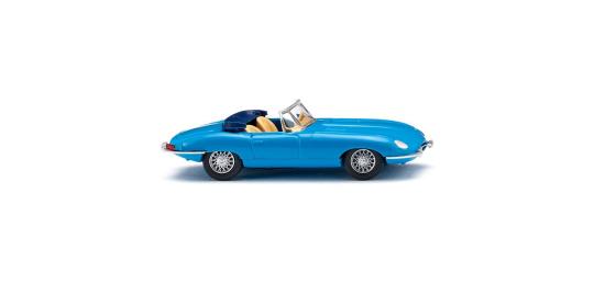 Wiking PKW Jaguar E-Type Cabrio blau 