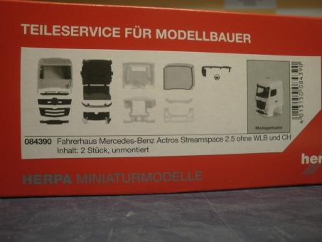 Herpa Z Zurüstteil Fahrerhaus MB Actros 11 Streamsp. 2.5  2 Stück 084390 