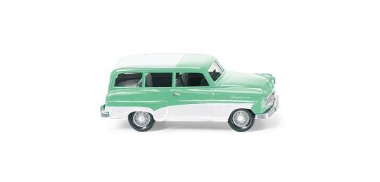 Wiking PKW Opel Caravan `56 mintgrün mit weißem Dach 