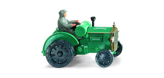 Wiking Traktor Hanomag WD grün mit Fahrer 087201 