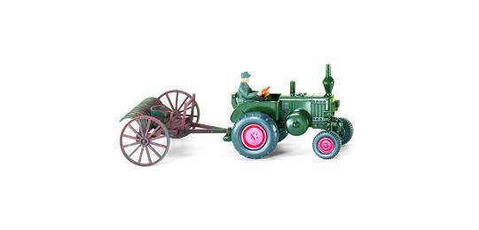Wiking Schlepprechen mit Traktor Lanz Bulldog 