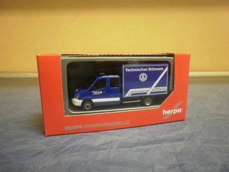 Herpa MB Sprinter`13 Doka Kofferaufbau THW 094559 