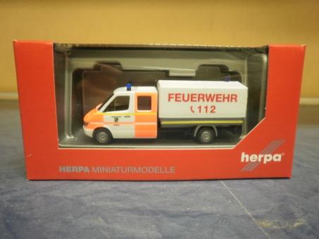 Herpa MB Sprinter DK Pritsche/Plane Feuerwehr Rhede 