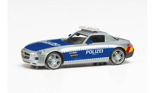 Herpa PKW MB SLS AMG Polizei Showcar 
