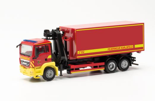 Herpa MAN TG-S M Wechsellader-LKW Feuerwehr Karlsfeld 