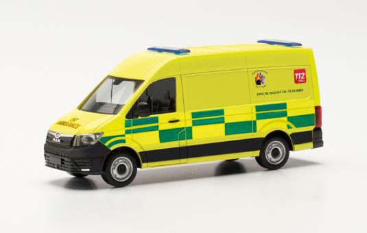 Herpa MAN TG-E Kasten HD Krankentransport Belgien Ambulance 096874 